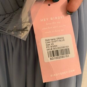 Birdy grey dusty blue grace convertible dress. Chiffon dress. Style name GRACE